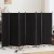 Artiss 6 Panel Room Divider Screen 323cm Black Oxford Fabric, Foldable, Lockable Wheels, Privacy Partition