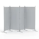 Artiss 4 Panel Room Divider Screen 345x180cm Grey – Foldable, Lightweight, Metal Frame, Adjustable, Home/Office Use
