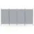 Artiss 4 Panel Room Divider Screen 345x180cm Grey – Foldable, Lightweight, Metal Frame, Adjustable, Home/Office Use