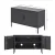 ArtissIn Artiss Buffet Sideboard Metal Cabinet, Cold Rolled Steel, Charcoal, 100x40x64cm, Modern Storage Solution