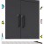 ArtissIn Artiss Buffet Sideboard Metal Cabinet, Cold Rolled Steel, Charcoal, 100x40x64cm, Modern Storage Solution