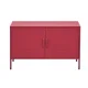 ArtissIn Buffet Sideboard, Cold Rolled Steel, Pink, 100x40x64cm - Modern Storage Cabinet with Adjustable Shelf