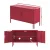 ArtissIn Buffet Sideboard, Cold Rolled Steel, Pink, 100x40x64cm - Modern Storage Cabinet with Adjustable Shelf