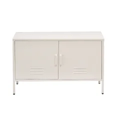 ArtissIn Artiss Buffet Sideboard Metal Cabinet, Cold Rolled Steel, White, 100x40x64cm, Modern Storage Solution Australia