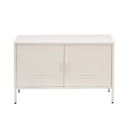 ArtissIn Artiss Buffet Sideboard Metal Cabinet, Cold Rolled Steel, White, 100x40x64cm, Modern Storage Solution Australia