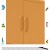 ArtissIn Buffet Sideboard Metal Cabinet, Cold Rolled Steel, Yellow, 100x40x64cm - Modern Storage Solution Australia