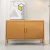 ArtissIn Buffet Sideboard Metal Cabinet, Cold Rolled Steel, Yellow, 100x40x64cm - Modern Storage Solution Australia