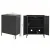 ArtissIn Buffet Sideboard, Cold Rolled Steel, Charcoal, 80x40x101.5cm - Modern Storage Solution with Versatile Design