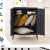 ArtissIn Buffet Sideboard, Cold Rolled Steel, Charcoal, 80x40x101.5cm - Modern Storage Solution with Versatile Design