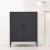 ArtissIn Buffet Sideboard, Cold Rolled Steel, Charcoal, 80x40x101.5cm - Modern Storage Solution with Versatile Design