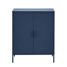 ArtissIn Buffet Sideboard Metal Cabinet, Cold Rolled Steel, SWEETHEART Blue, 80x40x101.5cm, Modern Storage Solution