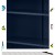 ArtissIn Buffet Sideboard Metal Cabinet, Cold Rolled Steel, SWEETHEART Blue, 80x40x101.5cm, Modern Storage Solution