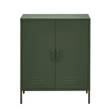 ArtissIn Artiss Buffet Sideboard Metal Cabinet, Green, 80x40x101.5cm - Modern Storage Solution, Stylish Design