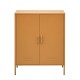 ArtissIn Artiss Buffet Sideboard Metal Cabinet, Yellow, 80x40x101.5cm - Modern Storage Solution, Versatile Design