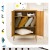 ArtissIn Artiss Buffet Sideboard Metal Cabinet, Yellow, 80x40x101.5cm - Modern Storage Solution, Versatile Design