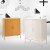 ArtissIn Artiss Buffet Sideboard Metal Cabinet, Yellow, 80x40x101.5cm - Modern Storage Solution, Versatile Design