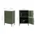 ArtissIn Buffet Sideboard Metal Cabinet - Double Green, 60x40x101.5cm, Modern Storage Solution with Adjustable Shelves
