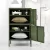 ArtissIn Buffet Sideboard Metal Cabinet - Double Green, 60x40x101.5cm, Modern Storage Solution with Adjustable Shelves