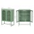 ArtissIn Buffet Sideboard Metal Cabinet, Cold-Rolled Steel, ELMA Green, 85x40x120cm, Modern Storage with Mesh Doors