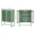 ArtissIn Buffet Sideboard Metal Cabinet, Cold-Rolled Steel, ELMA Green, 85x40x120cm, Modern Storage with Mesh Doors