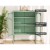 ArtissIn Buffet Sideboard Metal Cabinet, Cold-Rolled Steel, ELMA Green, 85x40x120cm, Modern Storage with Mesh Doors