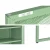 ArtissIn Buffet Sideboard Metal Cabinet, Cold-Rolled Steel, ELMA Green, 85x40x120cm, Modern Storage with Mesh Doors