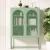 ArtissIn Buffet Sideboard Metal Cabinet, Cold-Rolled Steel, ELMA Green, 85x40x120cm, Modern Storage with Mesh Doors