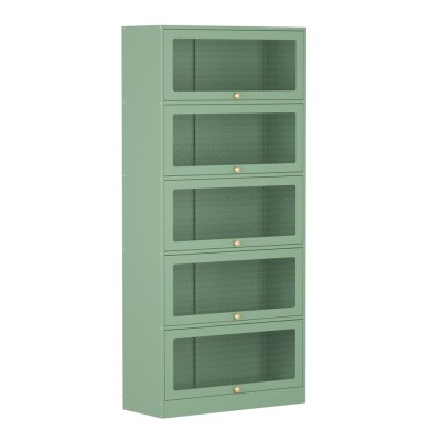 ArtissIn Elia Buffet Sideboard Cabinet, Cold Rolled Steel, Light Green, 79x32x175cm, Mesh Doors, Modern Storage Solution ArtissIn Elia Buffet Sideboard Cabinet, Cold Rolled Steel, Light Green, 79x32x175cm, Mesh Doors, Modern Storage Solution