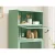 ArtissIn Elia Buffet Sideboard Cabinet, Cold Rolled Steel, Light Green, 79x32x175cm, Mesh Doors, Modern Storage Solution