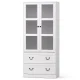 Artiss 180cm Buffet Sideboard Hutch - White Storage Cabinet with Glass Doors, Adjustable Shelves, Soft-Close Drawers