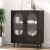 Artiss Buffet Sideboard, Particle Board, 80x40x100cm, Black, Double Doors, Ample Storage, Easy Assembly, 1-Year Warranty