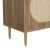 Artiss Anya Buffet Sideboard, MDF & Rattan, 120x40x64.5cm, Dark Oak - 3 Door Storage, Adjustable Shelves, Bohemian