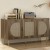 Artiss Anya Buffet Sideboard, MDF & Rattan, 120x40x64.5cm, Dark Oak - 3 Door Storage, Adjustable Shelves, Bohemian