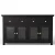 Artiss 130cm Black Buffet Sideboard Storage Cabinet - Clear Glass Doors, Adjustable Shelves, Sturdy Particle Board
