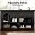 Artiss 130cm Black Buffet Sideboard Storage Cabinet - Clear Glass Doors, Adjustable Shelves, Sturdy Particle Board
