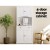 Artiss Beini Buffet Sideboard Cabinet 180cm High White Pantry Hutch, Storage Shelves, 4 Doors, Drawer, MDF Frame