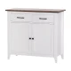 Artiss White Buffet Sideboard Storage Cabinet with Walnut-Top, 90cm, 2 Drawers, MDF Frame, Anti-Tip Kit, Easy Assembly Artiss White Buffet Sideboard Storage Cabinet with Walnut-Top, 90cm, 2 Drawers, MDF Frame, Anti-Tip Kit, Easy Assembly