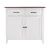 Artiss White Buffet Sideboard Storage Cabinet with Walnut-Top, 90cm, 2 Drawers, MDF Frame, Anti-Tip Kit, Easy Assembly