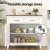 Artiss White Buffet Sideboard Storage Cabinet with Walnut-Top, 90cm, 2 Drawers, MDF Frame, Anti-Tip Kit, Easy Assembly