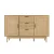 Artiss Rattan Buffet Sideboard, Real Rattan & Solid Wood Legs, 130x40x80cm, Oak Finish, Bohemian Style Storage Cabinet