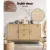 Artiss Rattan Buffet Sideboard, Real Rattan & Solid Wood Legs, 130x40x80cm, Oak Finish, Bohemian Style Storage Cabinet