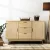 Artiss Rattan Buffet Sideboard, Real Rattan & Solid Wood Legs, 130x40x80cm, Oak Finish, Bohemian Style Storage Cabinet