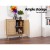 Artiss Rattan Buffet Sideboard, Particle Board, 70x40x75cm, BRIONY Oak, Real Rattan Doors, Eucalyptus Wood Legs