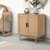 Artiss Rattan Buffet Sideboard, Particle Board, 70x40x75cm, BRIONY Oak, Real Rattan Doors, Eucalyptus Wood Legs