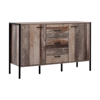 Artiss Buffet Sideboard, Wooden, Dark Grey, 123x39x79cm, Eco-Friendly, Modern Design, Ample Storage, Easy Assembly