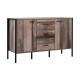 Artiss Buffet Sideboard, Wooden, Dark Grey, 123x39x79cm, Eco-Friendly, Modern Design, Ample Storage, Easy Assembly