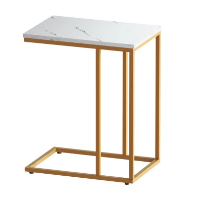 Artiss Emma Marble Effect Side Table: Industrial Style, Durable, Space-Saving Design with 40KG Capacity, Easy Assembly Artiss Emma Marble Effect Side Table: Industrial Style, Durable, Space-Saving Design with 40KG Capacity, Easy Assembly