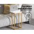 Artiss Emma Marble Effect Side Table: Industrial Style, Durable, Space-Saving Design with 40KG Capacity, Easy Assembly