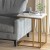 Artiss Emma Marble Effect Side Table: Industrial Style, Durable, Space-Saving Design with 40KG Capacity, Easy Assembly