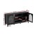 Artiss Buffet Sideboard, Particle Board, 160cm x 39cm x 76cm, Black, Adjustable Shelves, Modern Dining Storage
